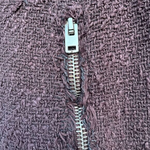 IRO Rich Chocolate/Purple/Mauve Tweed Cropped Jacket/Sweater, Size 36 (US S) - Picture 8 of 14